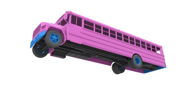 School bus for Figure 8 racing Version 2 Scale 1:25 - Model preview 3