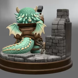 Blacksmith Dragon STL File for 3D Print - Model thumbnail 5