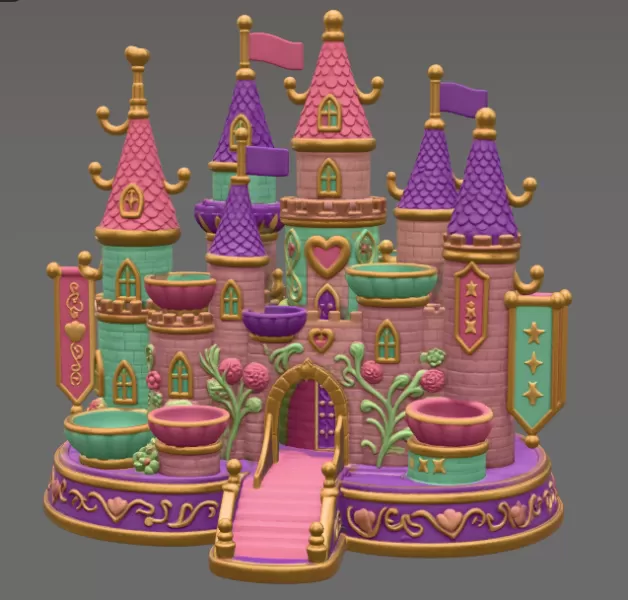 Princess Castle Organizer STL File for 3D Print - Model preview 8