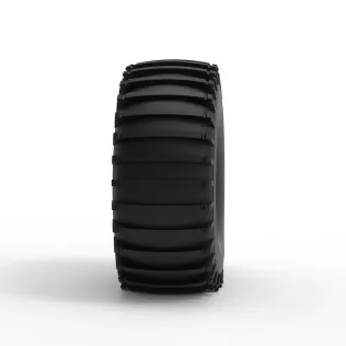 Trom tire 1 deflated Scale 1:25 - Model thumbnail 3