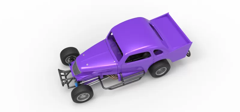 Vintage Dirt Modified stock car Scale 1:25 - Model preview 4