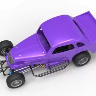 Vintage Dirt Modified stock car Scale 1:25 - Model thumbnail 4