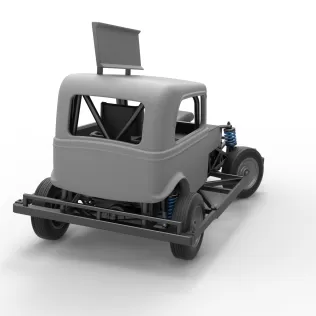 New Zealand Ministock car while turning Scale 1:25 - Model thumbnail 18