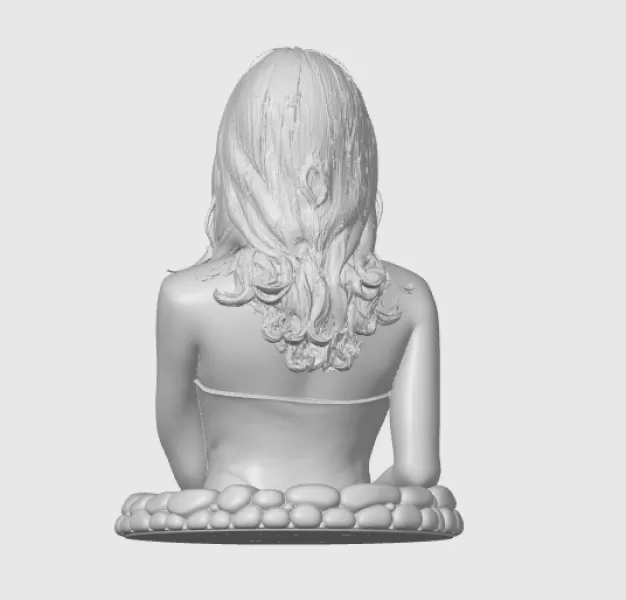 Jessica Alba 3D Bust - Model preview 8