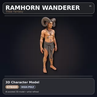 Mythic & Mech Character Collection – High-Poly Kitbash 3D Model - Model thumbnail 10