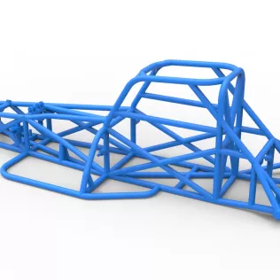 Frame of Supermodified front engine race car V3 Scale 1:25 - Model thumbnail 9