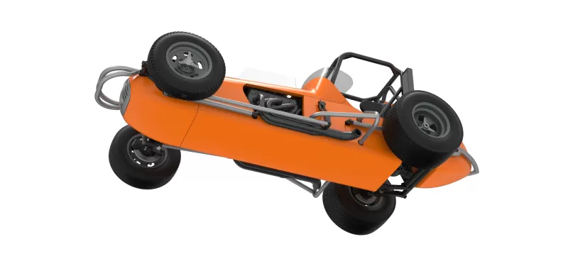 Dirt Silver Crown Champ car Version 2 Scale 1:25 - Model preview 3