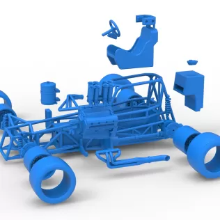 Vintage Supermodified stock car Base Version 3 Scale 1:25 - Model thumbnail 28