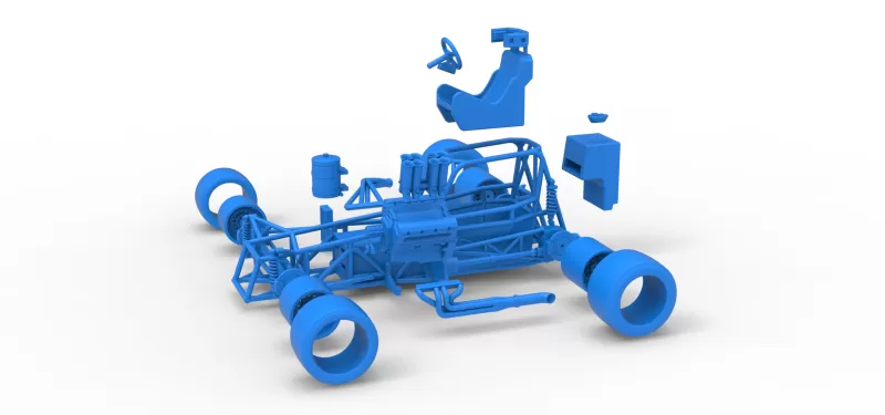 Vintage Supermodified stock car Base Version 3 Scale 1:25 - Model preview 28