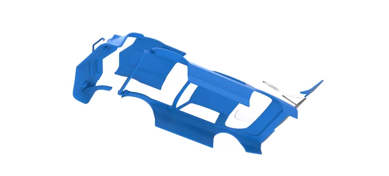 Shell of Vintage Dirt late model Race car Version 3 Scale 1:25 - Model preview 15