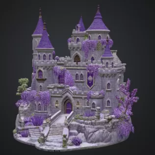 Lavender Bloom Castle STL File for 3D Print - Model thumbnail 7