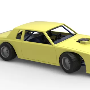 Vintage Dirt late model race car while turning Scale 1:25 - Model thumbnail 24