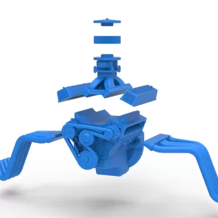 Engine V8 for vintage dragster Version 9 Scale 1:25 - Model thumbnail 15