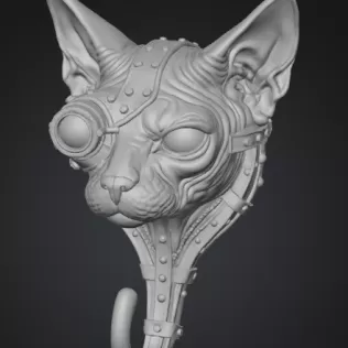 Steampunk Sphynx Hook - Model thumbnail 2