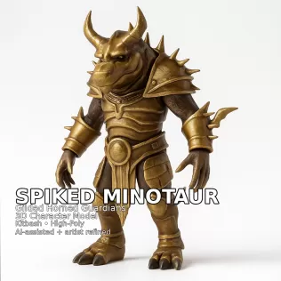 Golden Beast Guardians – Gilded Horned Character Pack (10 Models - Model thumbnail 8