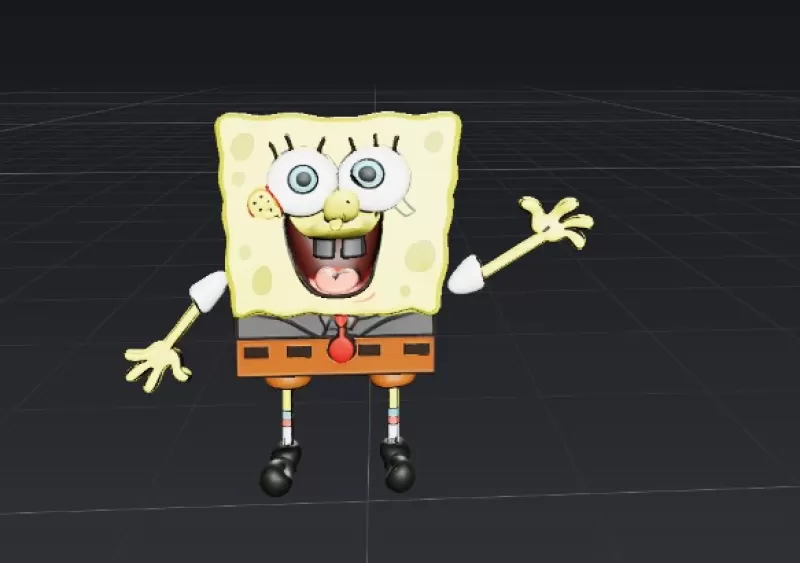 🍍 Bob Esponja – Figura Fan Art 3D para Impresión - Model preview 4
