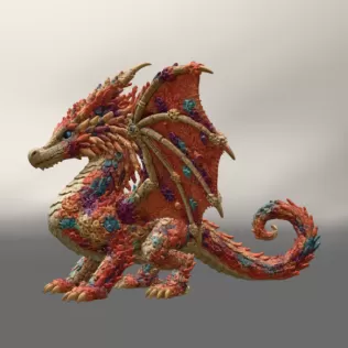 🐉 Coral Reef Dragon STL File for 3D Print - Model thumbnail 6