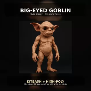 Odd Creatures Collection – Cute Creepy Kitbash High-Poly Monster - Model thumbnail 2