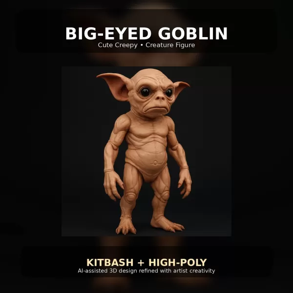 Odd Creatures Collection – Cute Creepy Kitbash High-Poly Monster - Model preview 2