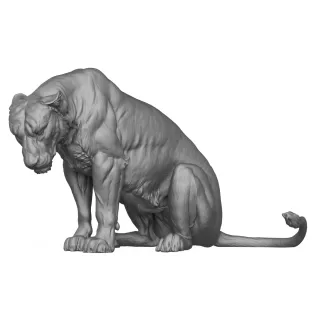 3D Printable Lioness