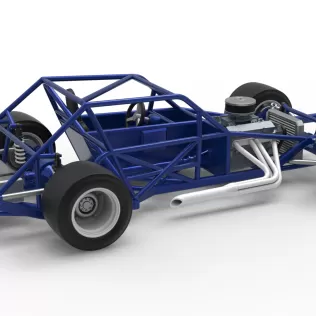 Vintage Asphalt Modified stock car Base V6 Scale 1:25 - Model thumbnail 20