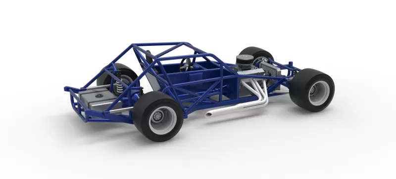 Vintage Asphalt Modified stock car Base V6 Scale 1:25 - Model preview 20