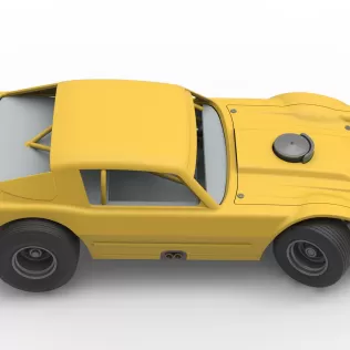 Vintage Dirt late model Race car V2 while turning Scale 1:25 - Model thumbnail 23