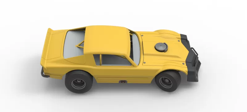 Vintage Dirt late model Race car V2 while turning Scale 1:25 - Model preview 23