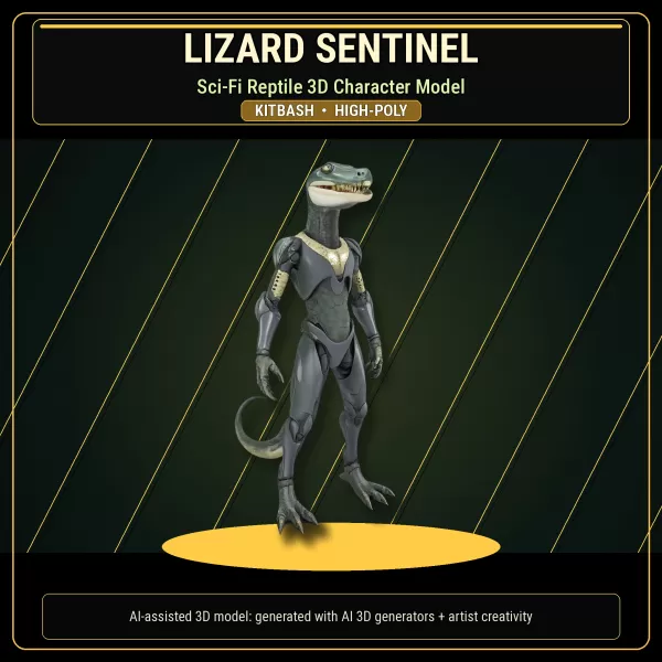 Beast Warriors Pack – Fantasy Creature 3D Models Kitbash - Model preview 16