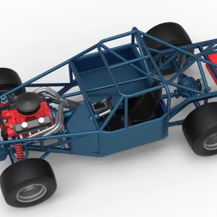 Vintage Dirt late model Race car Base Scale 1:25 - Model thumbnail 4