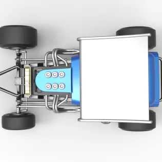 Vintage Winged Supermodified stock car Version 2 Scale 1:25 - Model thumbnail 11
