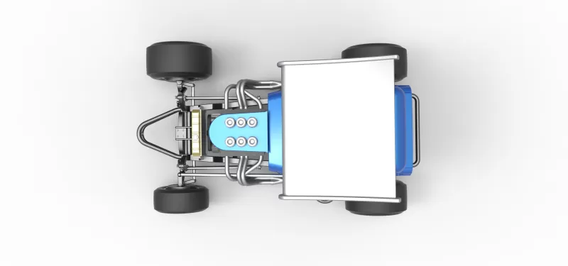 Vintage Winged Supermodified stock car Version 2 Scale 1:25 - Model preview 11