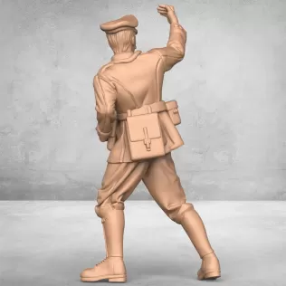 Attacking Army Officer - Model thumbnail 2