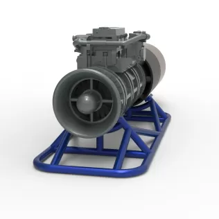 Jet engine on the frame Scale 1:25 - Model thumbnail 4