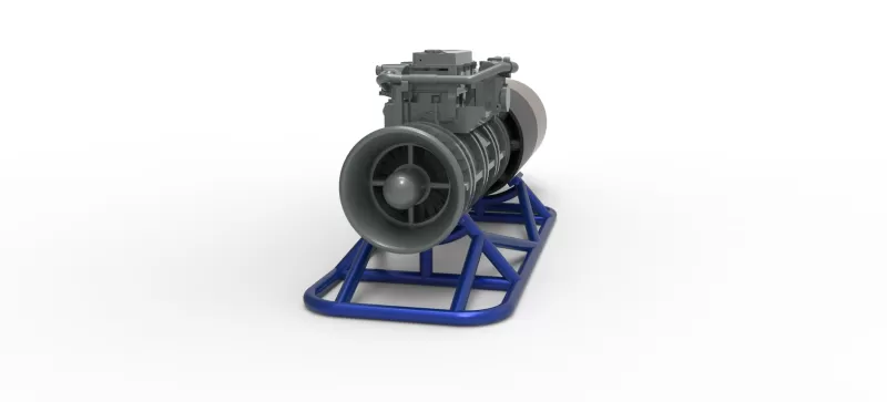 Jet engine on the frame Scale 1:25 - Model preview 4