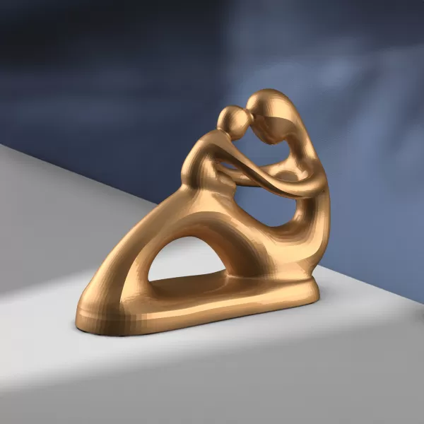 Mother’s Day Sculpture, 3D Mother and Child Decor, Mother's Day - Model preview 4