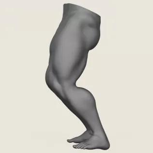 Muscular Man Leg Pose 09 - Model thumbnail 3