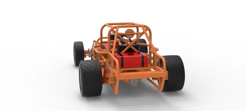 Vintage Dirt Modified stock car Base Version 8 Scale 1:25 - Model preview 14