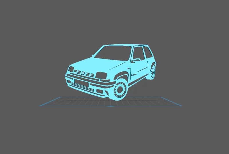 Renault - Super 5 GT Turbo Wall Art - Model preview 2