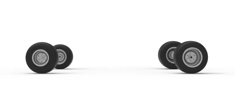 Wheel Set of Quarter Midget Scale 1:16 - Model preview 4
