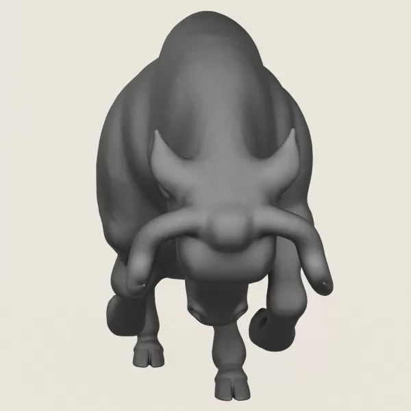 Charging Bull Print Ready 3D Model - Model preview 2