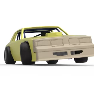 Vintage Dirt late model race car while turning Scale 1:25 - Model thumbnail 27