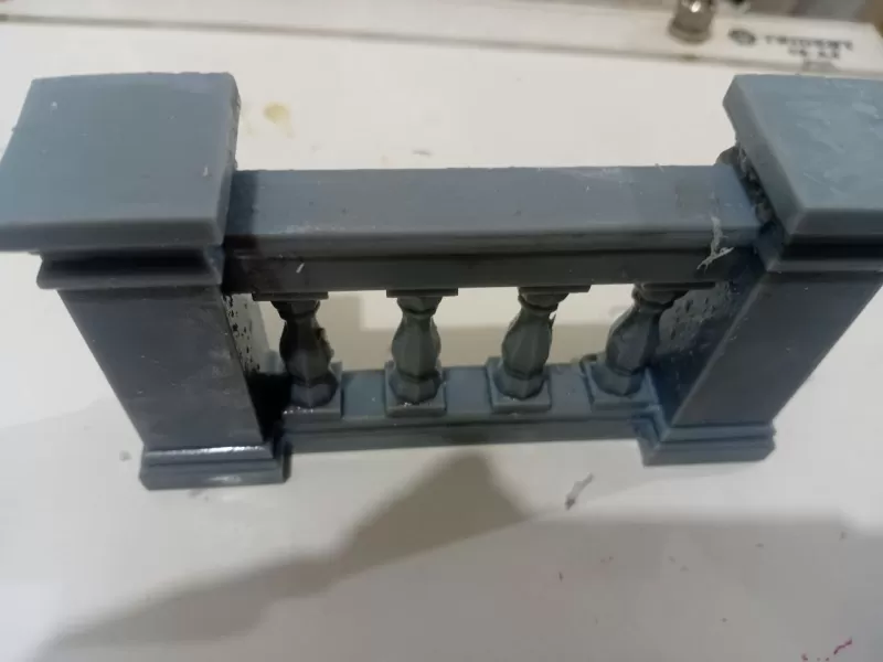 Architectural Balustrade – Resin Miniature Railing - Model preview 13