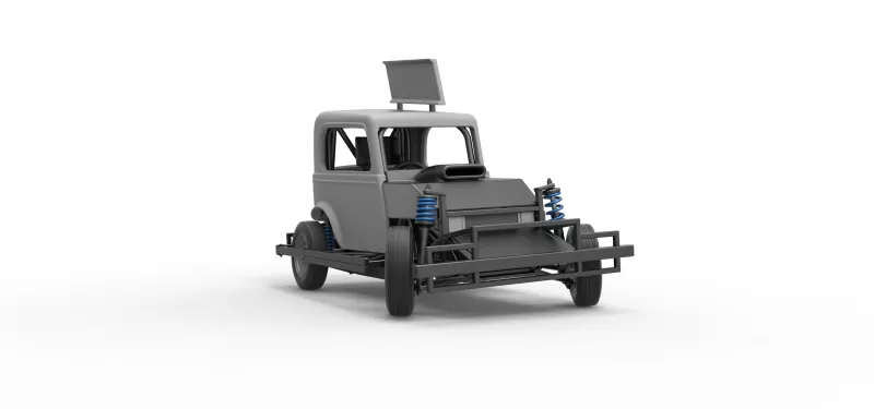 New Zealand Ministock car while turning Scale 1:25 - Model preview 27