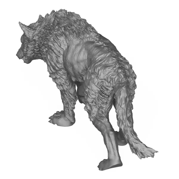 Wild Dire Wolf 3D Print Model - Model preview 5