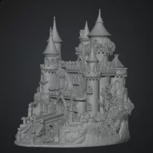 Lavender Bloom Castle STL File for 3D Print - Model thumbnail 13