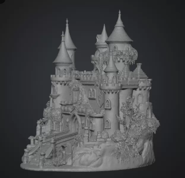 Lavender Bloom Castle STL File for 3D Print - Model preview 13
