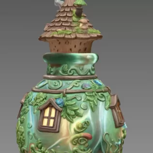 Mushroom Potion House STL File for 3D Print - Model thumbnail 6