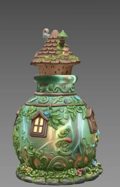 Mushroom Potion House STL File for 3D Print - Model preview 6