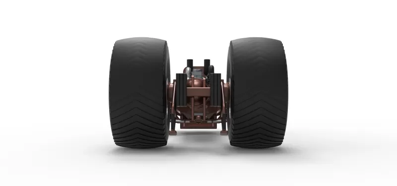 Pro Stock Pulling Tractor Base Scale 1:25 - Model preview 12